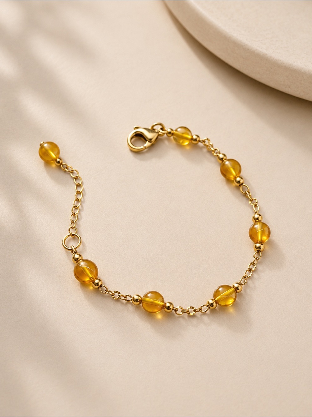 Amber Bead Bracelet